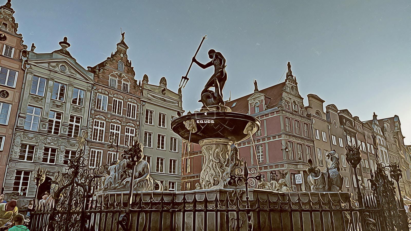 La fontaine de Neptune à Gdańsk