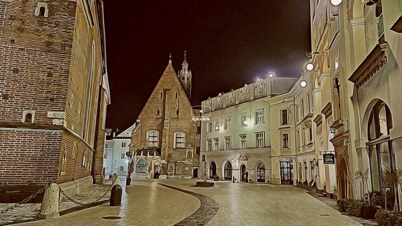 Площадь Святой Марии (Plac Mariacki) в Кракове