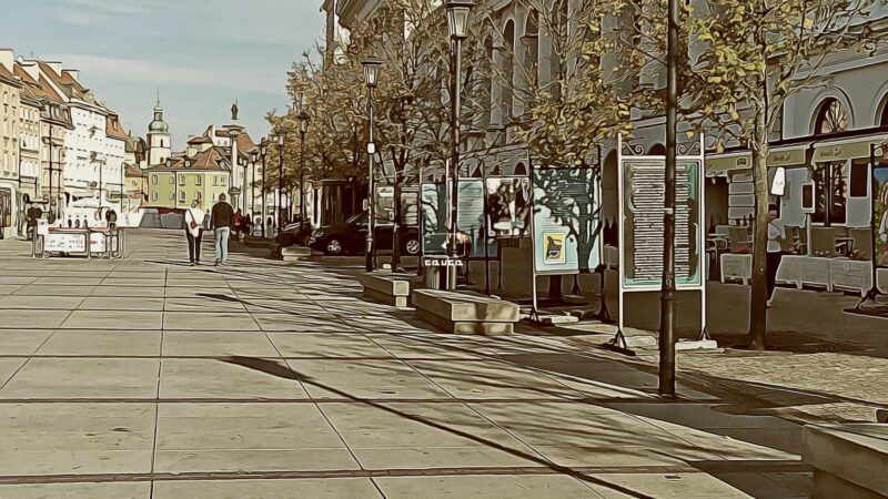 Краковское предместье, в Старом городе Варшавы